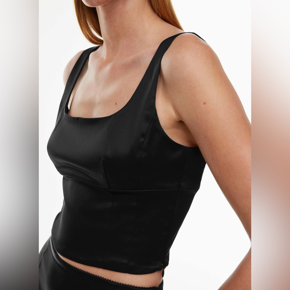 NWT TEN Satin Shine Bustier Top